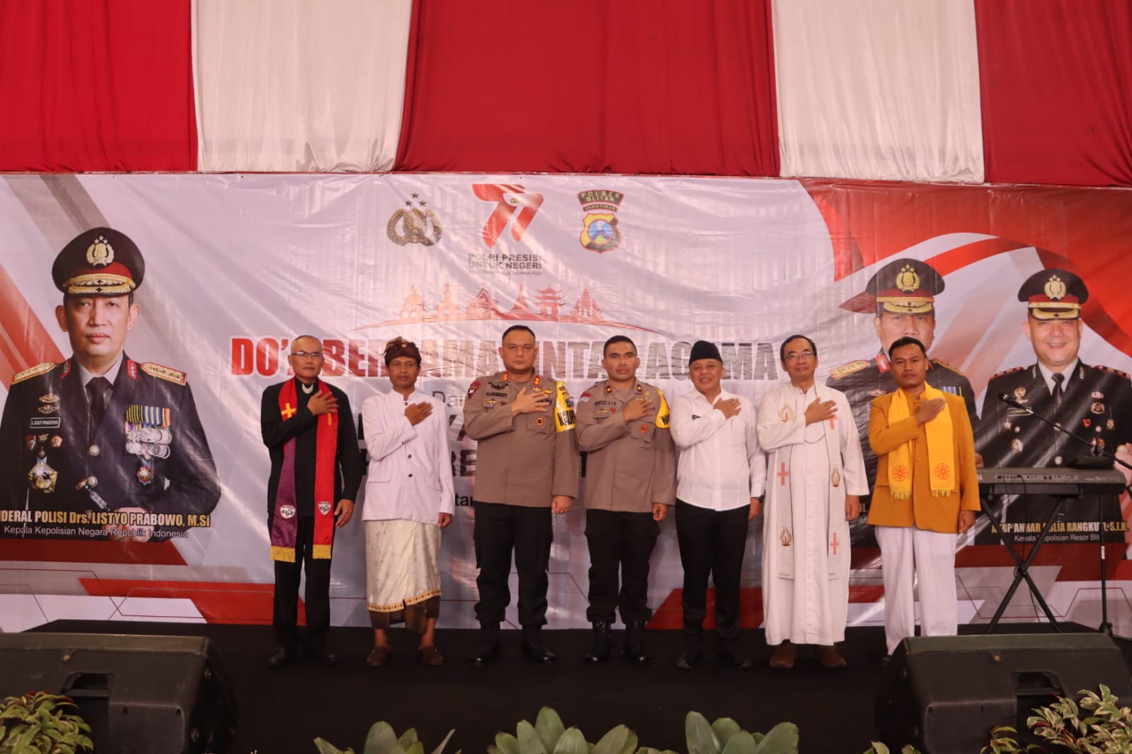 Polres Blitar Laksanakan Doa Lintas Agama di Hari Bhayangkara Ke-77