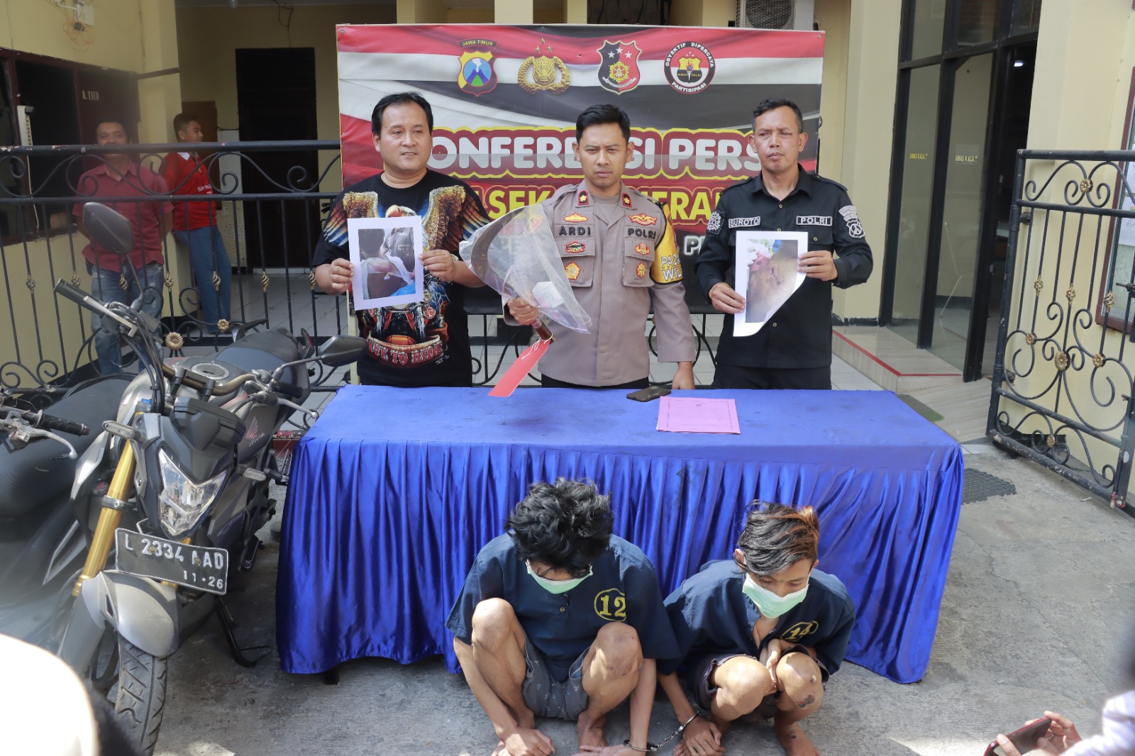 Polres Tanjungperak Berhasil Mengamankan 2 Begal Motor Yang Beraksi di Jalan Sukolilo