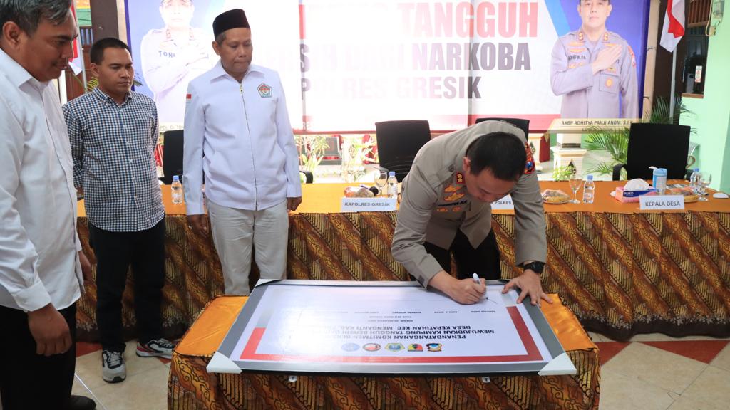 Cegah Peredaran Narkoba, Polres Gresik Bentuk Kampung Tangguh Bersih Narkoba