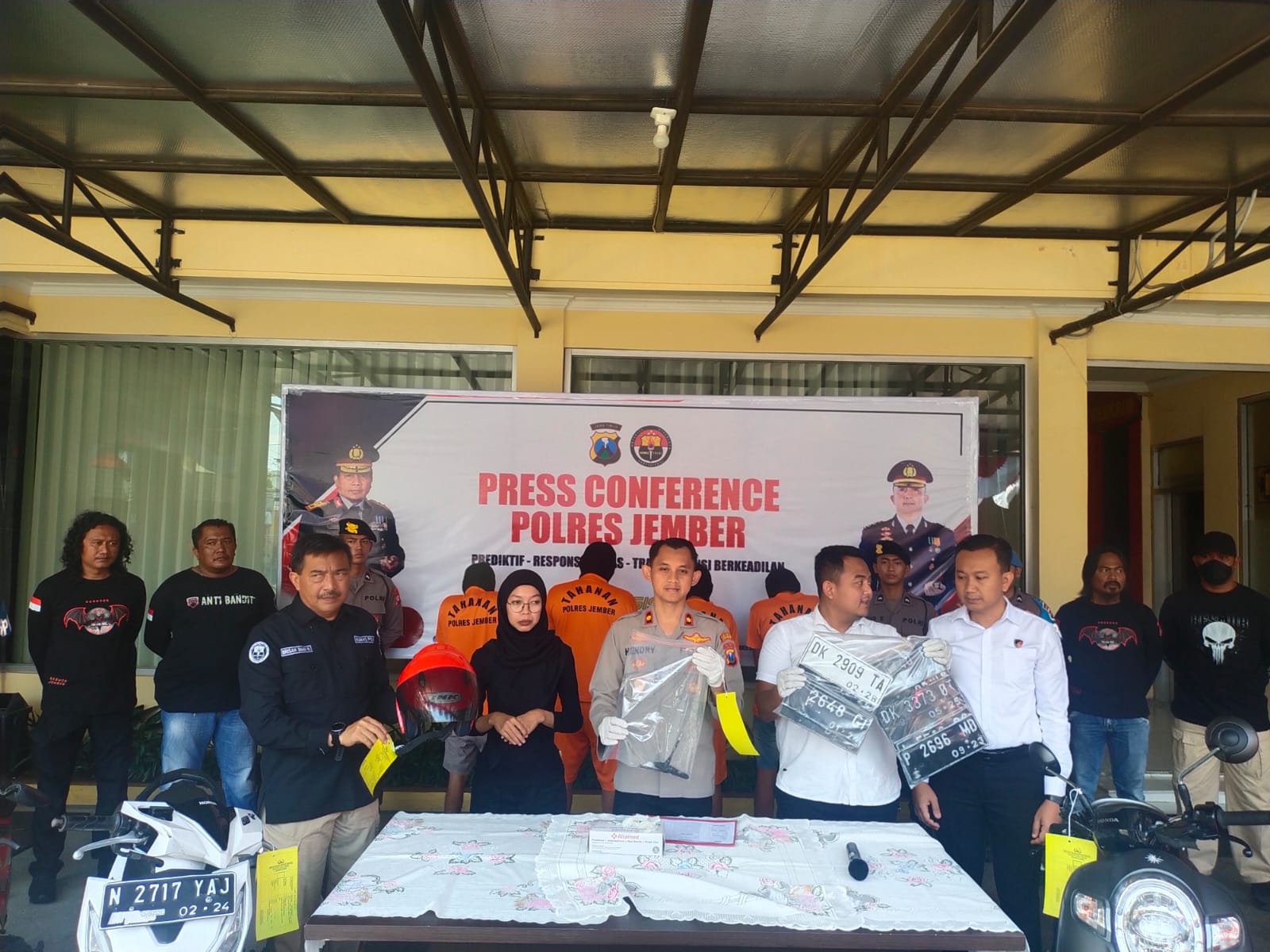 Polres Jember Berhasil Ungkap Komplotan Curanmor, 4 Pelaku Diamankan