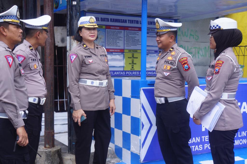 Satlantas Polres Lamongan Sambut Rombongan Ditlantas Polda Jatim Guna Penilaian Kawasan Tertib Lalu Lintas
