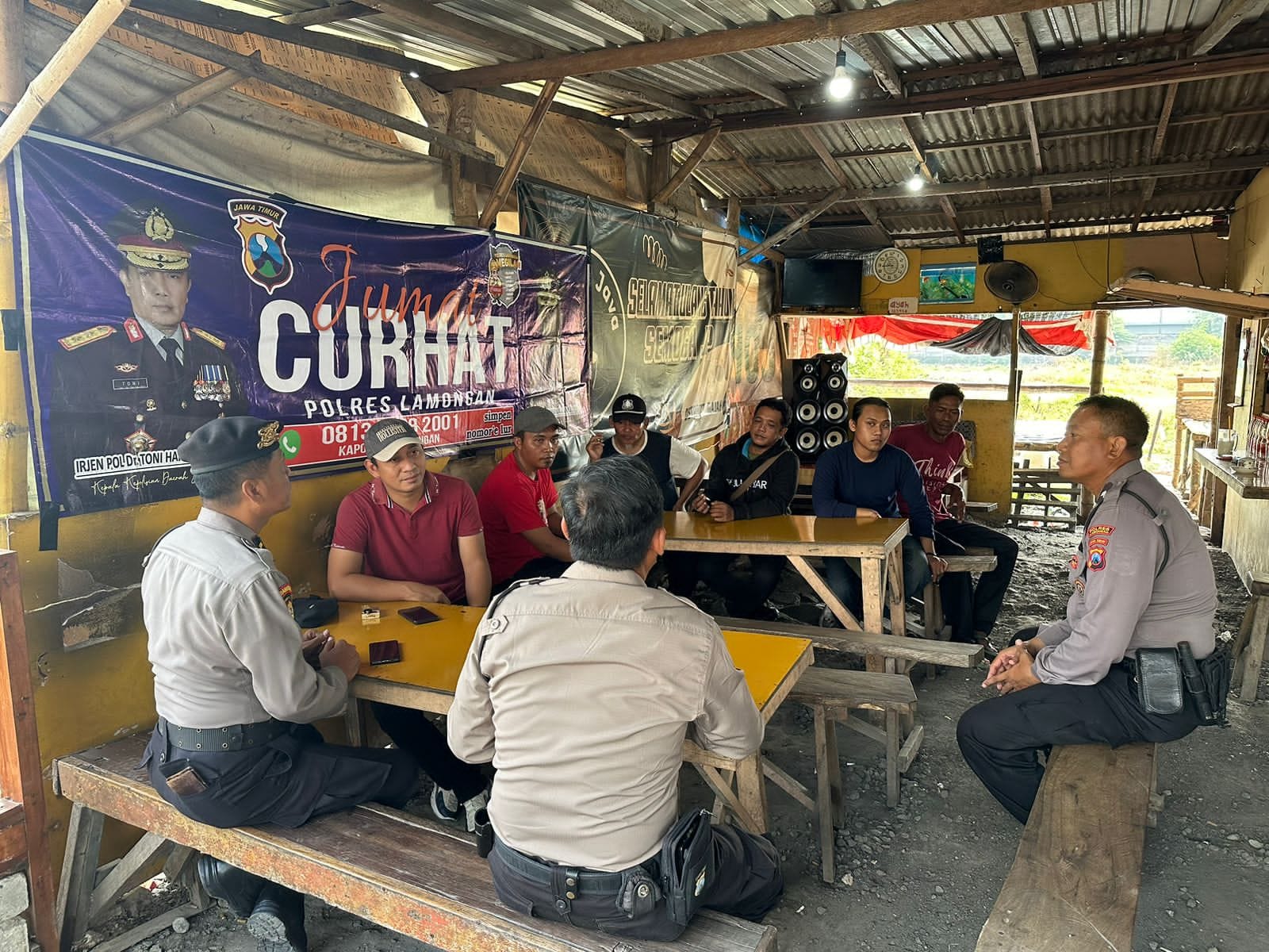Jumat Curhat Polres Lamongan Bersama Warga Deket, Atasi Masalah Balap Liar Dan Lakalantas