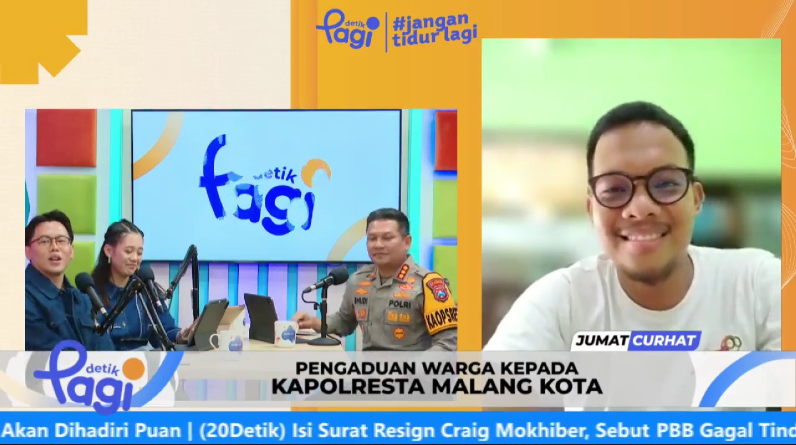Diikuti Puluhan Ribu Viewer Jumat Curhat Kapolresta Malang Kota Jawab Aspirasi Warga Secara Live