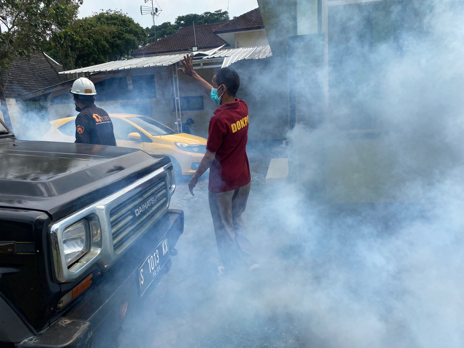 Cegah DBD, Siedokkes Polresta Malang Kota Lakukan Fogging