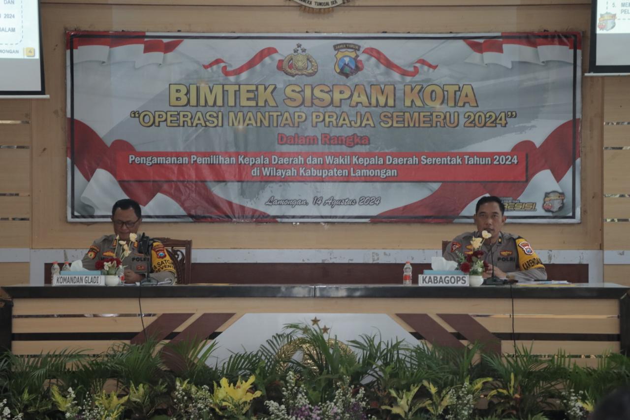Polres Lamongan Gelar Bimtek Sispamkota Dalam Rangka Ops Mantap Praja Semeru 2024
