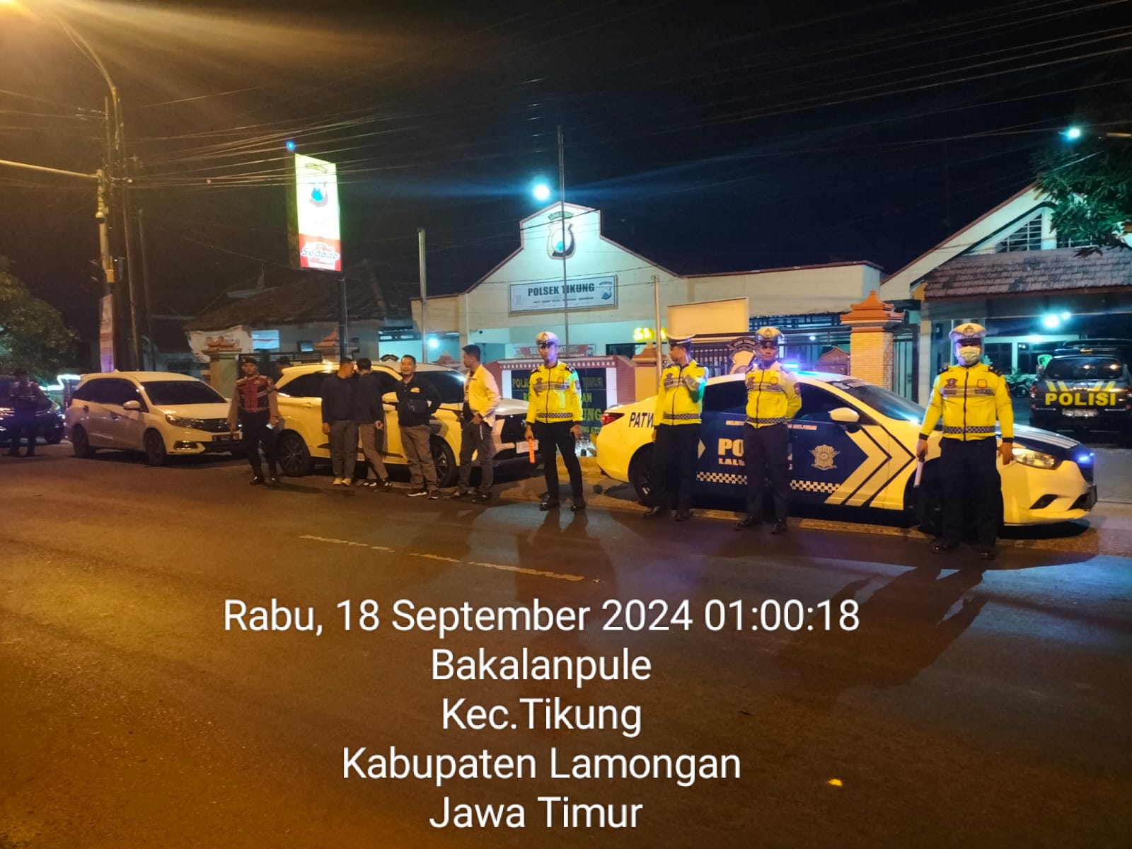 Pastikan Keamanan Situasi Wilayah, Anggota Polres Lamongan Lakukan Patroli Harkamtibmas