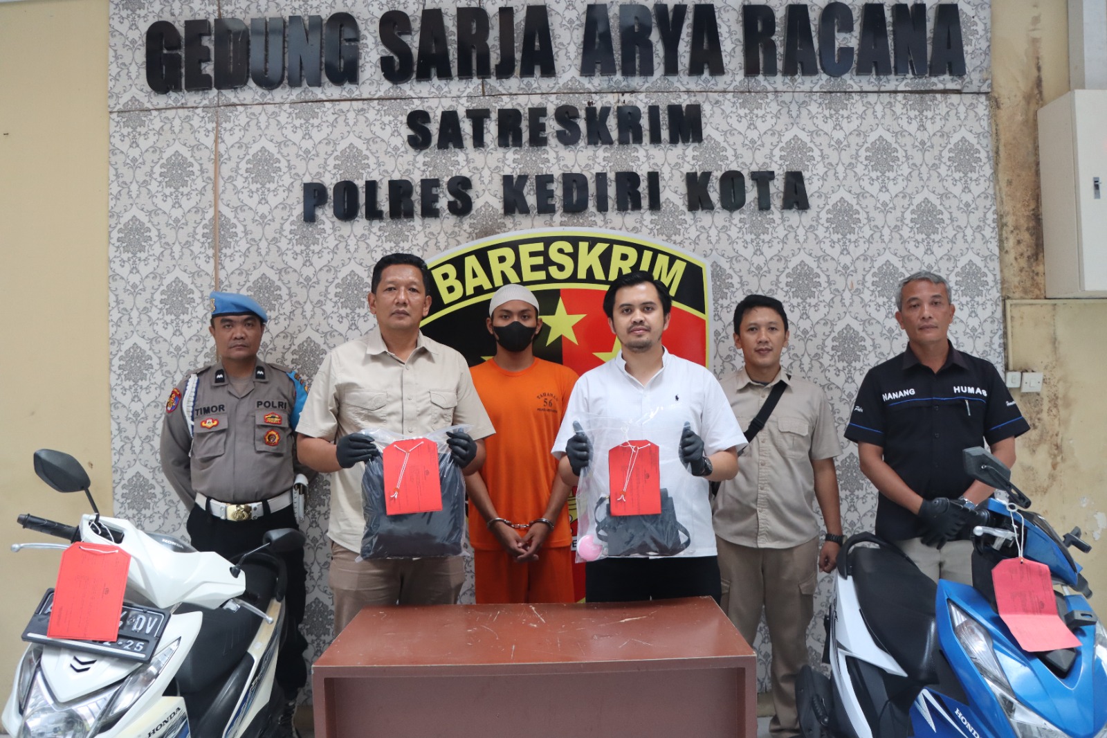 Gerak Cepat Polres Kediri Kota Berhasil Amankan Tersangka Curanmor di 2 TKP