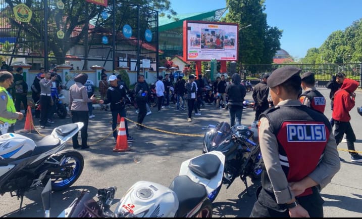 Polres Jember Amankan 53 Motor Spot Tak Sesuai Standart Saat Akan Gelar Sunmori
