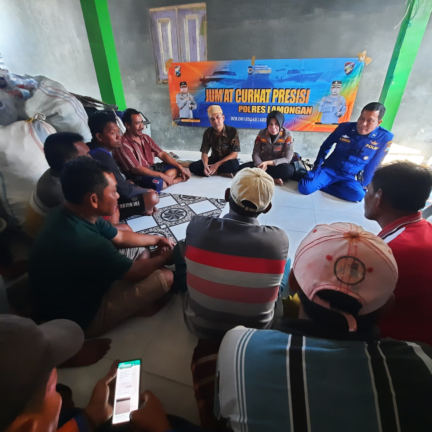 Jumat Curhat Polres Lamongan Bersama Polairud Jaga Kamtibmas Perairan Dan Alat Tangkap Ramah Lingkungan