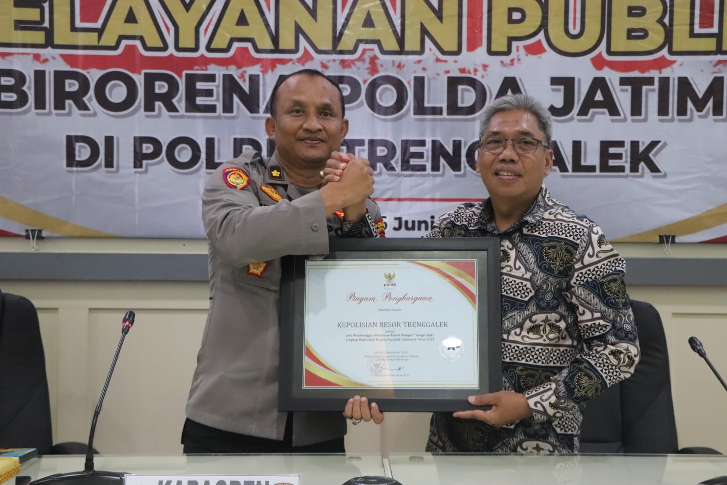 Berbekal Inovasi Pelayanan Polres Trenggalek Raih Predikat Sangat Baik dari Kemenpan RB
