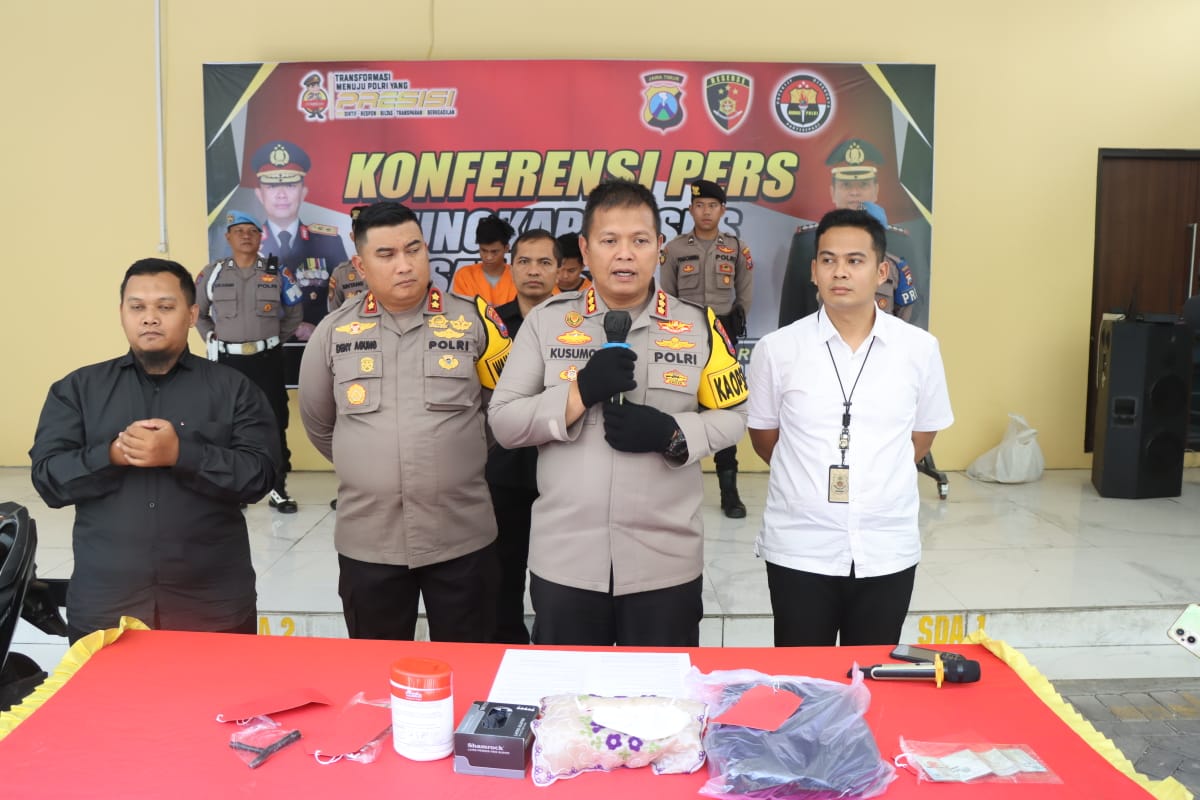 Polresta Sidoarjo Berhasil Amankan Dua Tersangka Curanmor di Sukodono