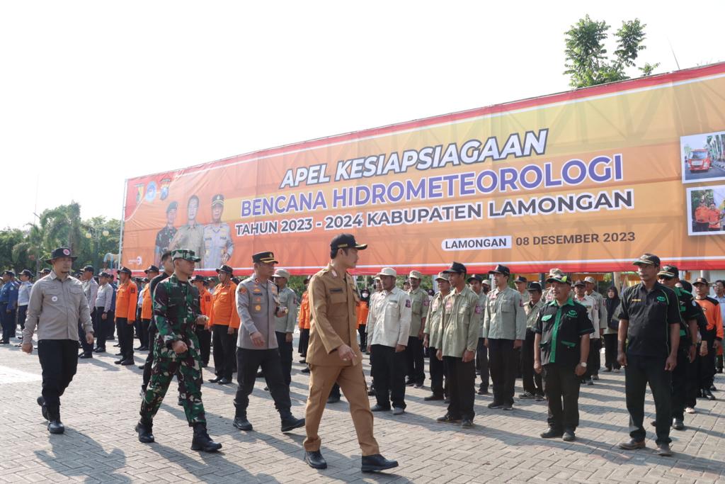 Kapolres Lamongan Apel Kesiapsiagaan Bencana Hidrometeorologi 2023-2024