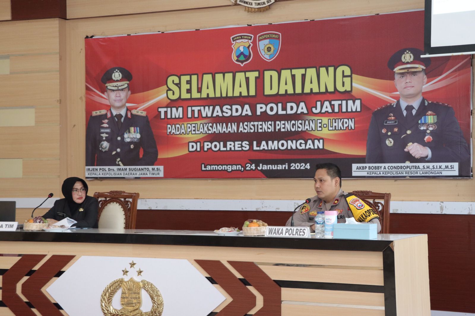Polres Lamongan Terima Tim Itwasda Polda Jatim Dalam Rangka Asistensi Pengisian E-LHKPN