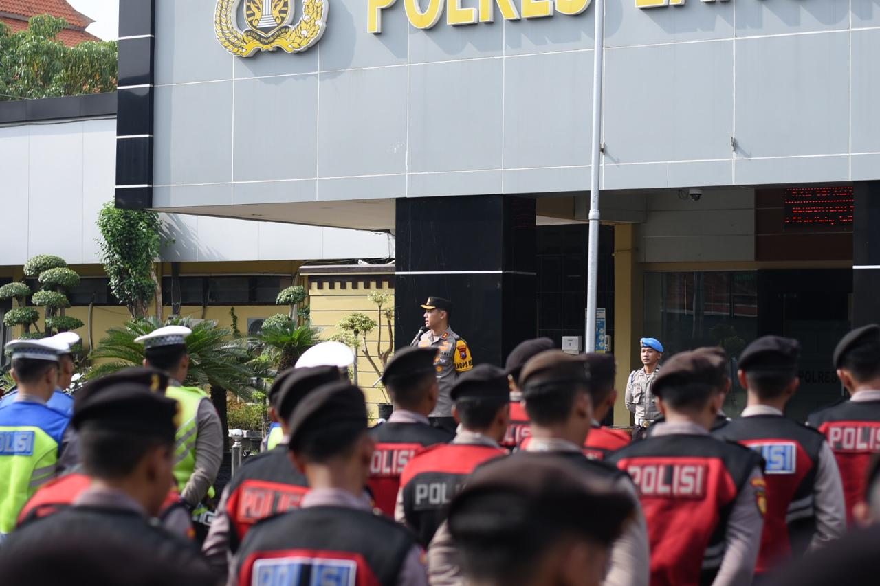 Apel Jam Pimpinan, Kapolres Lamongan Tekankan Kewaspadaan Potensi Bencana