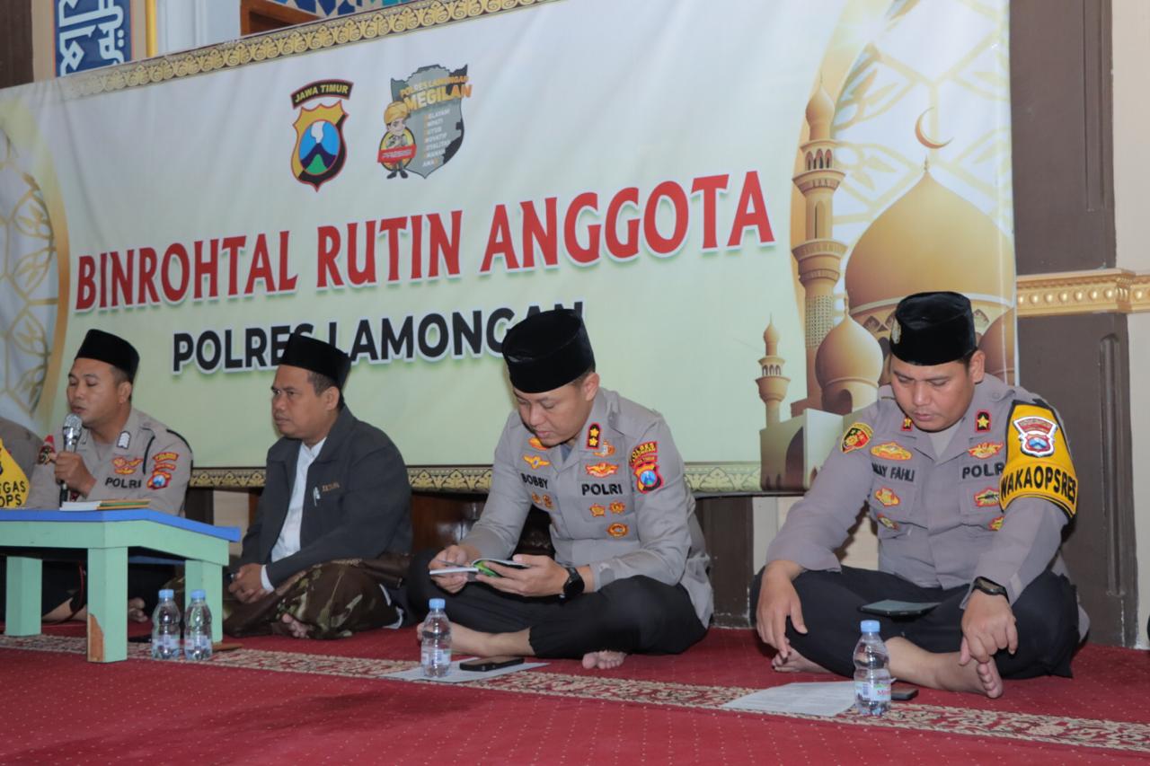 Binrohtal Polres Lamongan, Tingkatkan Kualitas Iman Dan Taqwa Jelang Bulan Ramadhan 1445 H