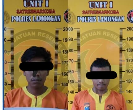 Satresnarkoba Polres Lamongan Amankan 2 Pelaku Peredaran Narkoba Jenis Sabu