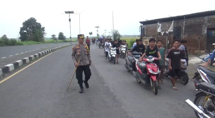Harkamtibmas di Bulan Ramadhan Polisi Amankan Puluhan Motor Balap Liar di Jombang