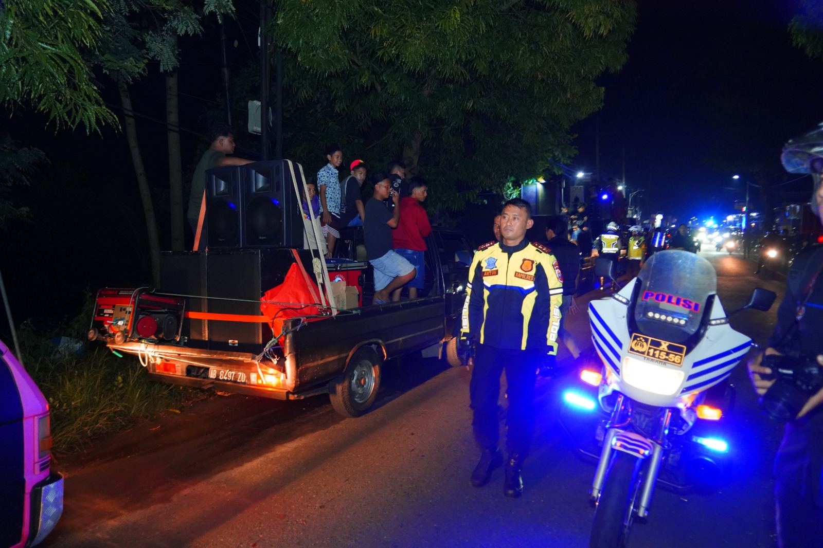 Patroli Gabungan TNI-Polri Jaga Ketertiban Malam Takbir di Ponorogo, 17 Mobil Membawa Sound Horeg Dipulangkan