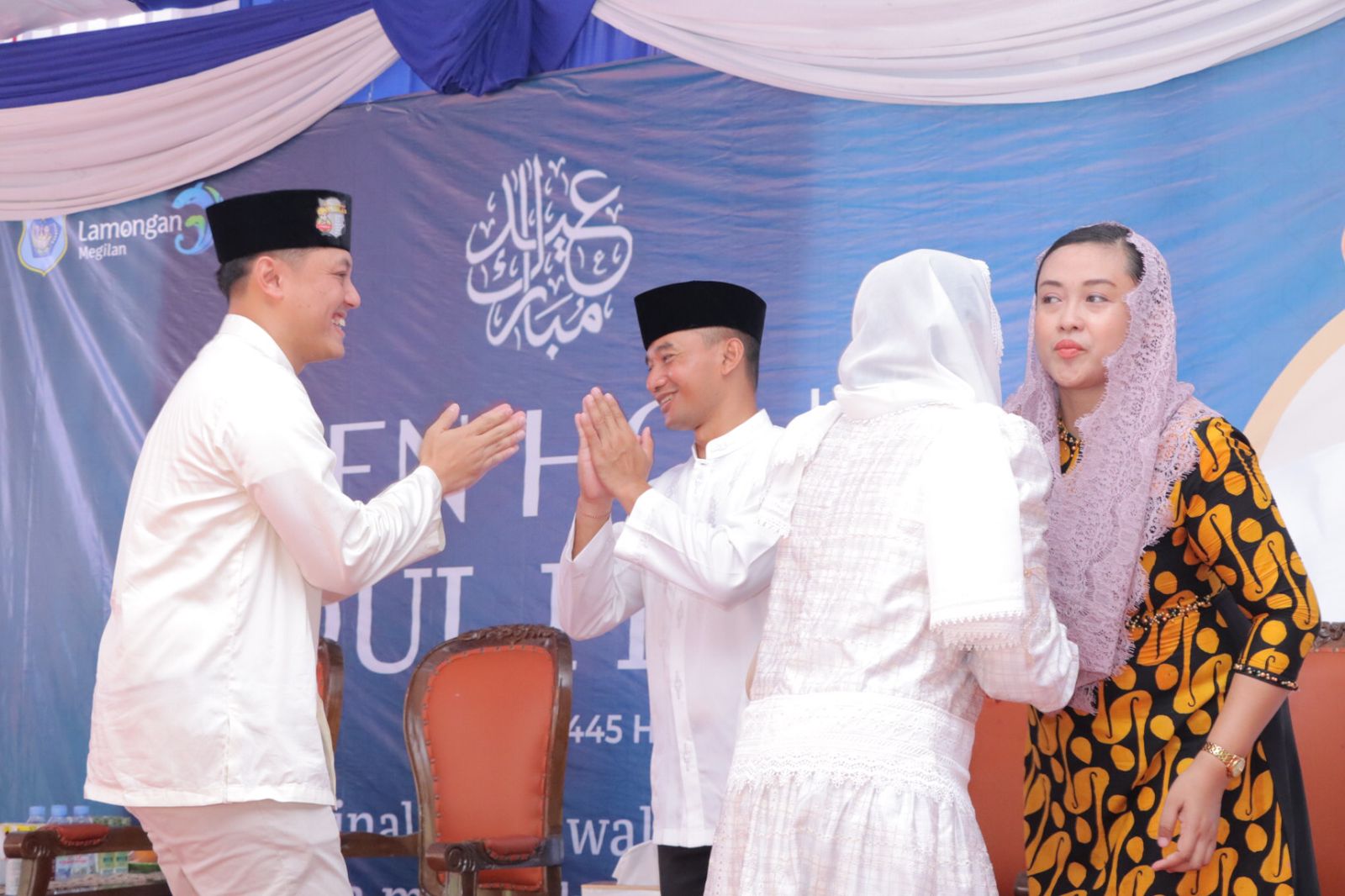 Kapolres Lamongan Hadiri Open House dan Halal Bihalal Forkopimda Lamongan dalam rangka Hari Raya Idul Fitri 1445 H