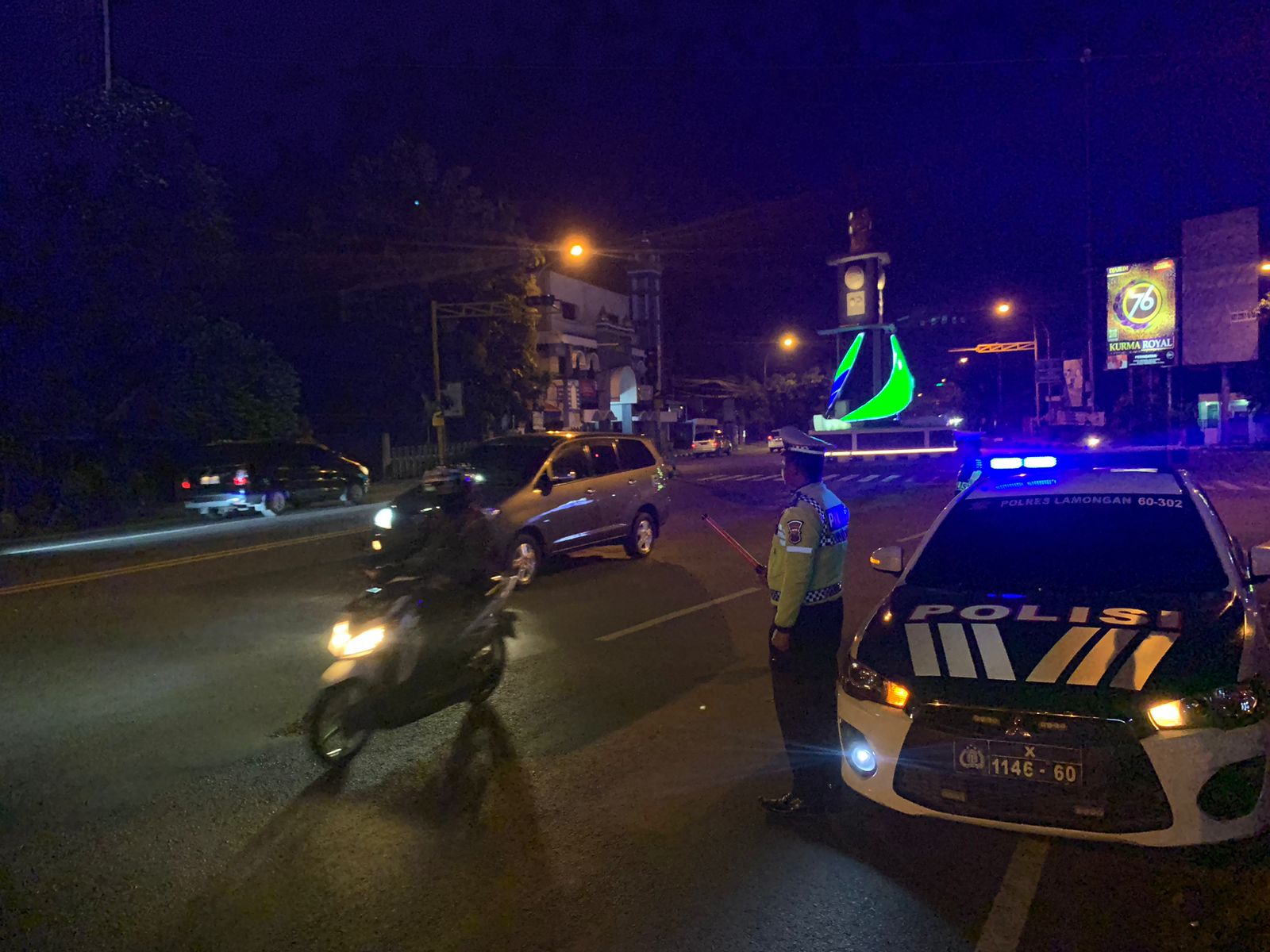 Pos Yan Terminal Lamongan Laksanakan Patroli Blue Light dalam Rangka Ops Ketupat Semeru 2024