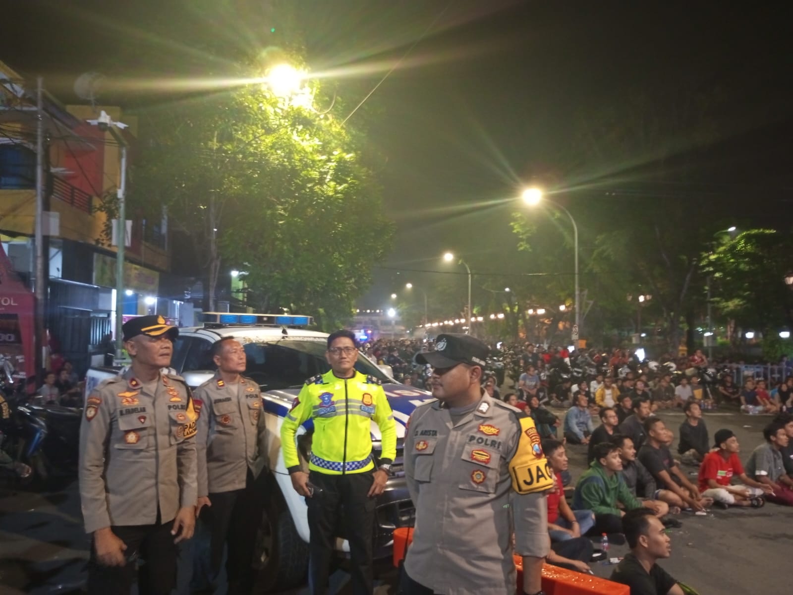 Polres Lamongan Sukses Amankan Nobar Pertandingan Dramatis Timnas U-23 Indonesia vs Korea Selatan