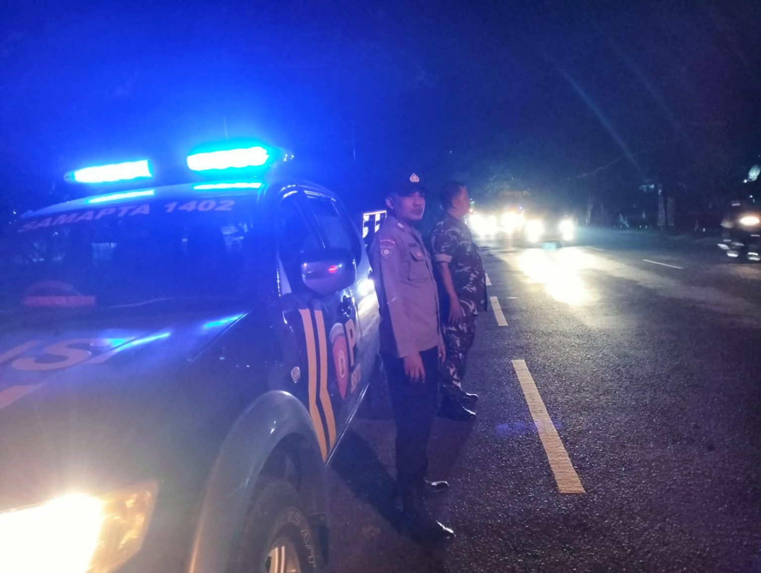 Polres Lamongan Laksanakan Patroli Blue Light dalam Rangka Harkamtibmas Wilayah Kabupaten Lamongan