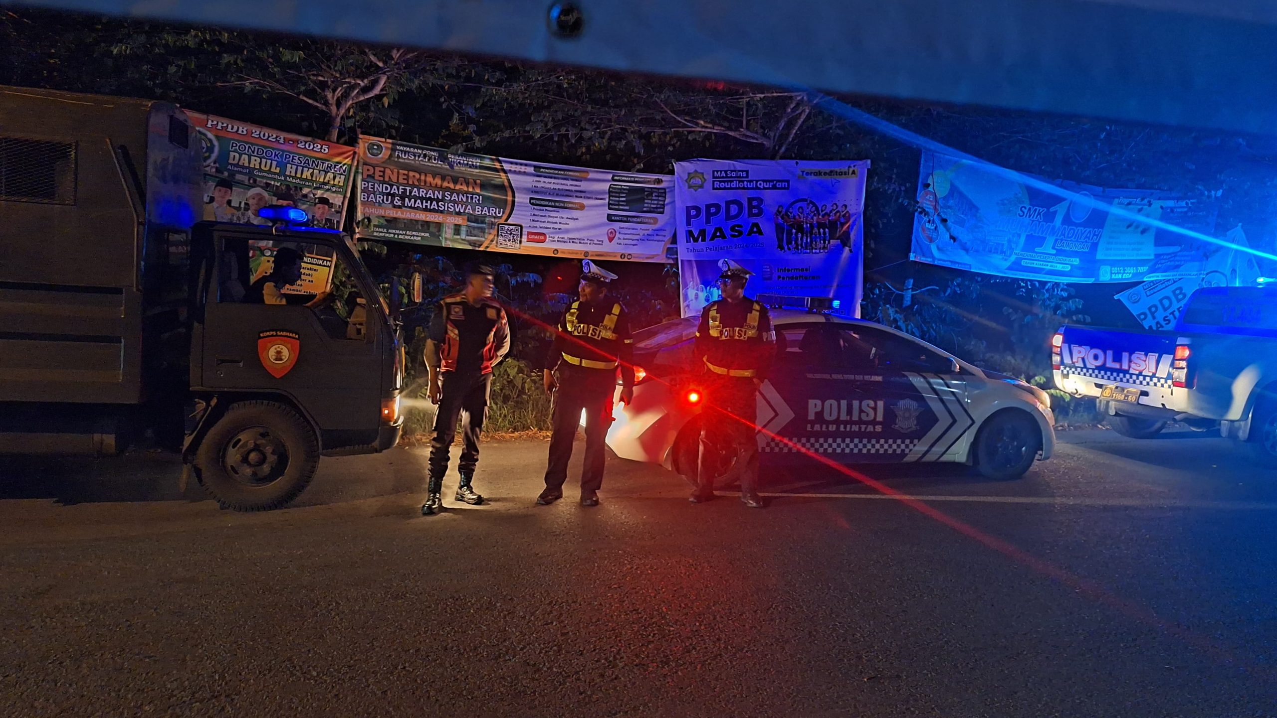 Ciptakan kondusifitas di Kabupaten Lamongan, Polres Lamongan Gelar Patroli Blue Light