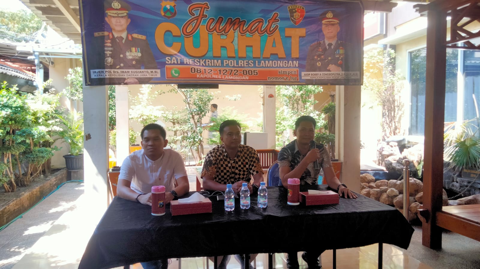 Satreskrim Polres Lamongan Gelar Jumat Curhat Beri Himbauan Larangan Judi Online