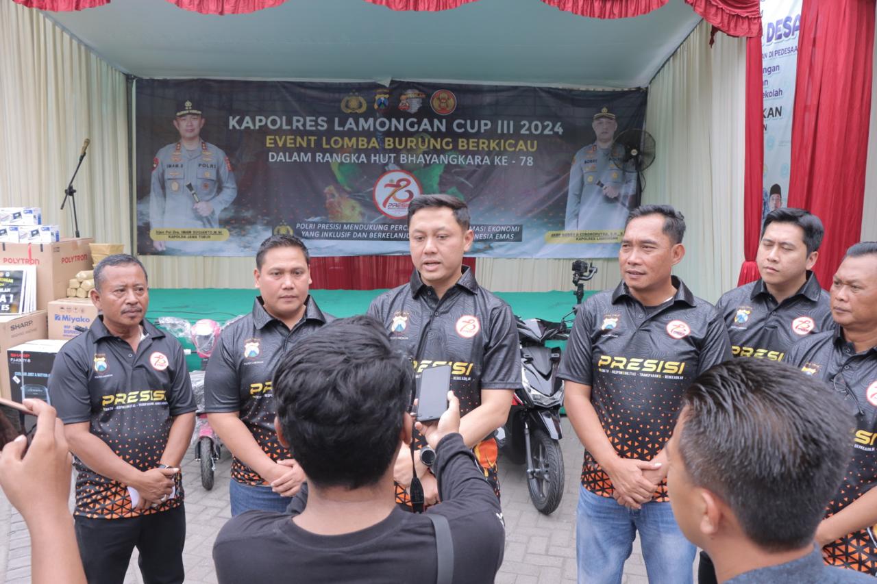 Polres Lamongan Gelar Lomba Burung Berkicau Kapolres Cup dalam rangka HUT Bhayangkara ke 78