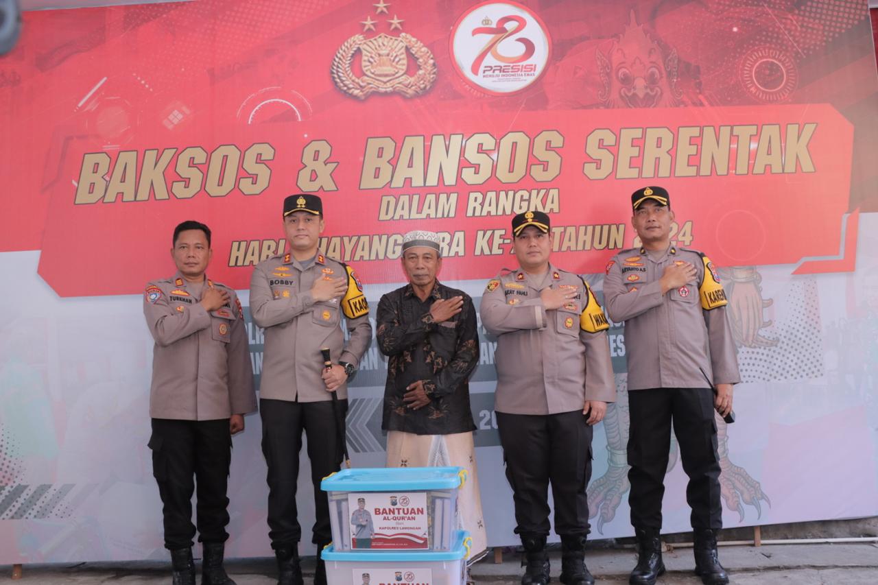 Baksos dan Bansos Polres Lamongan Serentak dalam Rangka Hari Bhayangkara ke-78