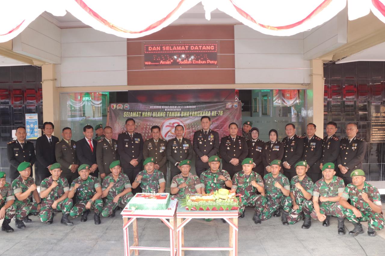 Kapolres Lamongan Di Datangi Dandim 0812/Lamongan Secara Mendadak Saat Akan Pimpin Upacara HUT Bhayangkara ke 78