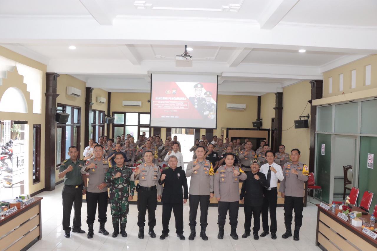 Polres Lamongan Gelar Rakor Pengamanan Malam Syuran dan Pengesahan Warga Baru PSHT 2024