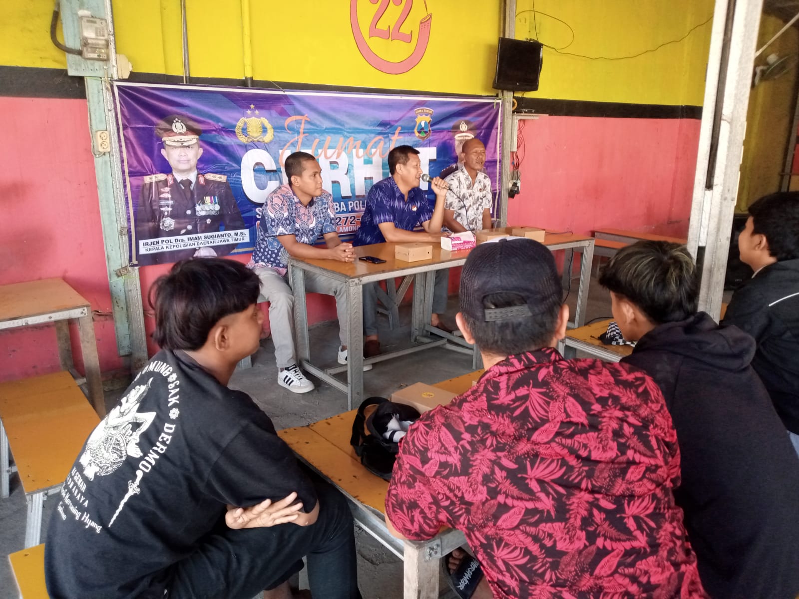 Jumat Curhat Polres Lamongan Bersama Pemuda Sukomulyo, Bahas Bahaya Narkoba