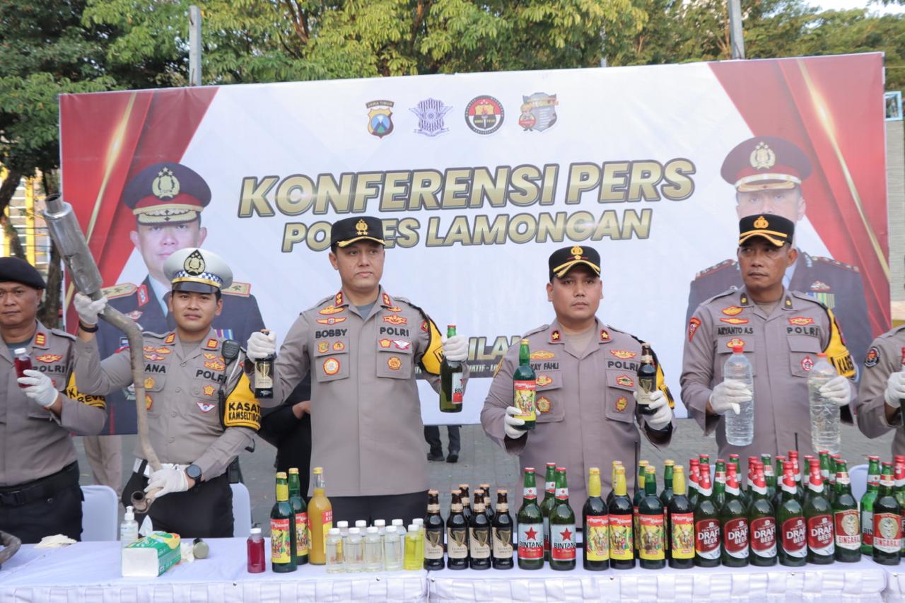 Polres Lamongan Laksanakan Konferensi Pers Hasil Rekap KRYD 20 Juni – 10 Juli 2024
