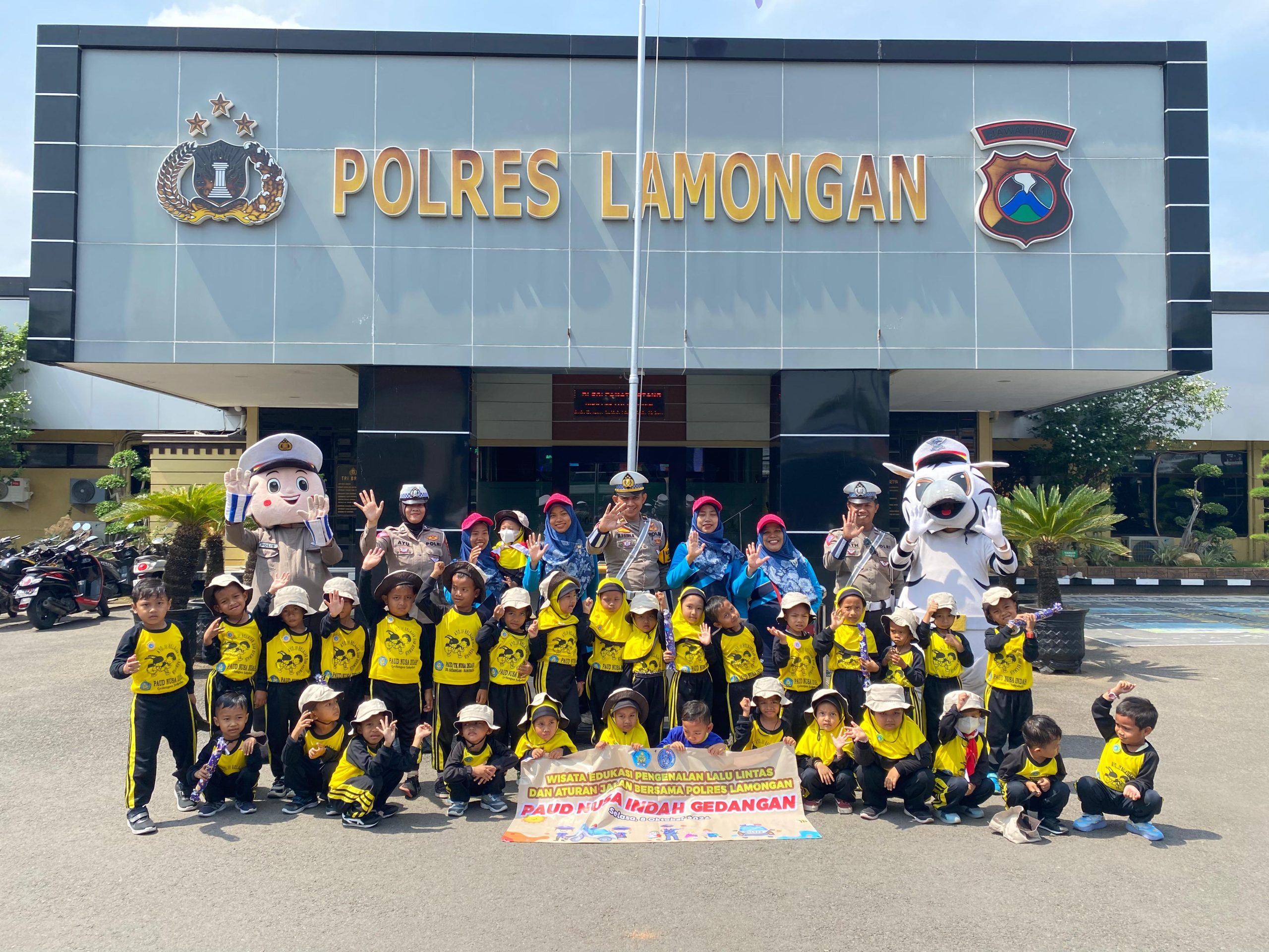 Unit Kamsel Gelar Polsanak di Mapolres Lamongan Ajak Anak Anak Sadar Lalu Lintas Sejak Dini