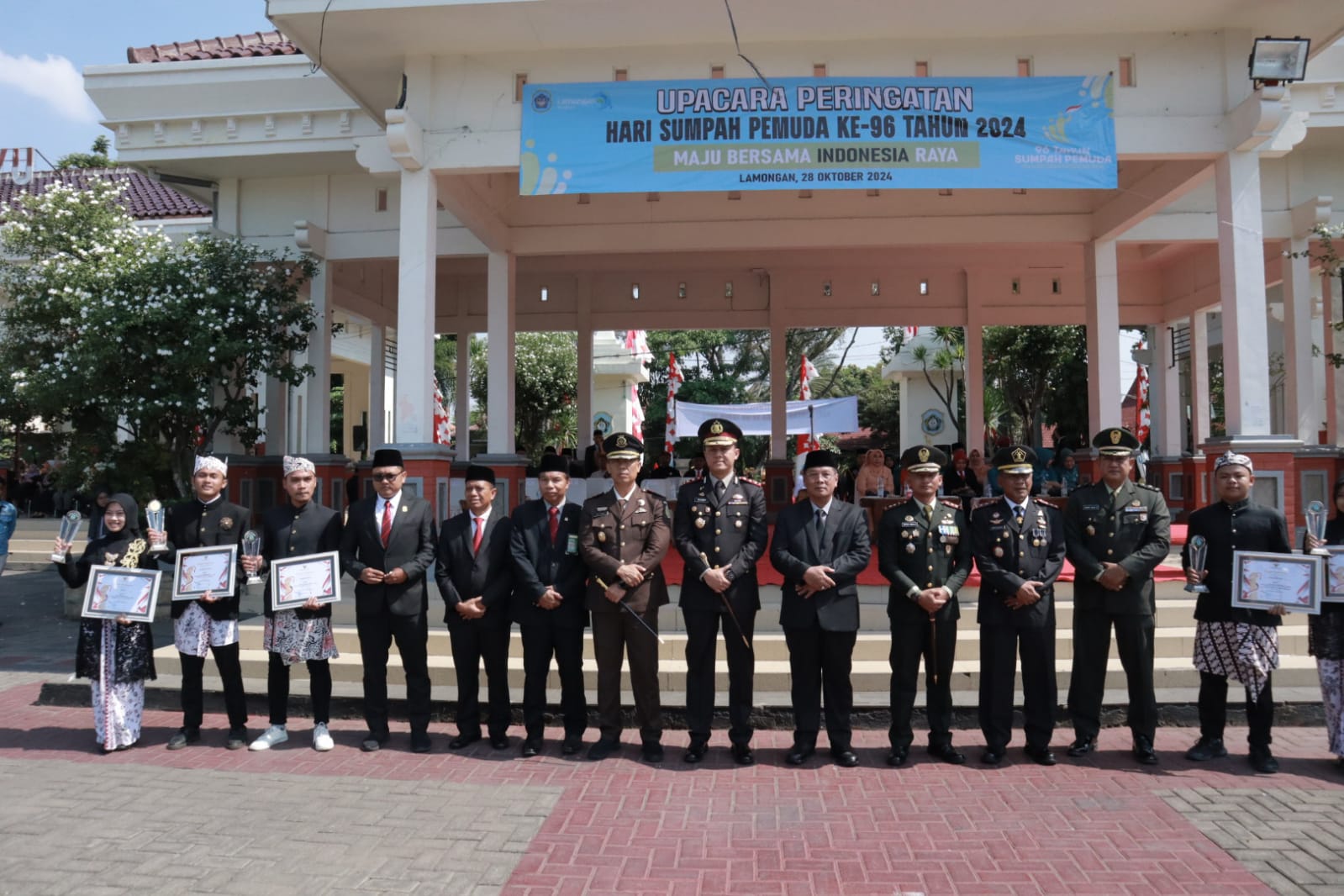 Kapolres Lamongan Hadiri Upacara Bendera Peringatan Hari Sumpah Pemuda