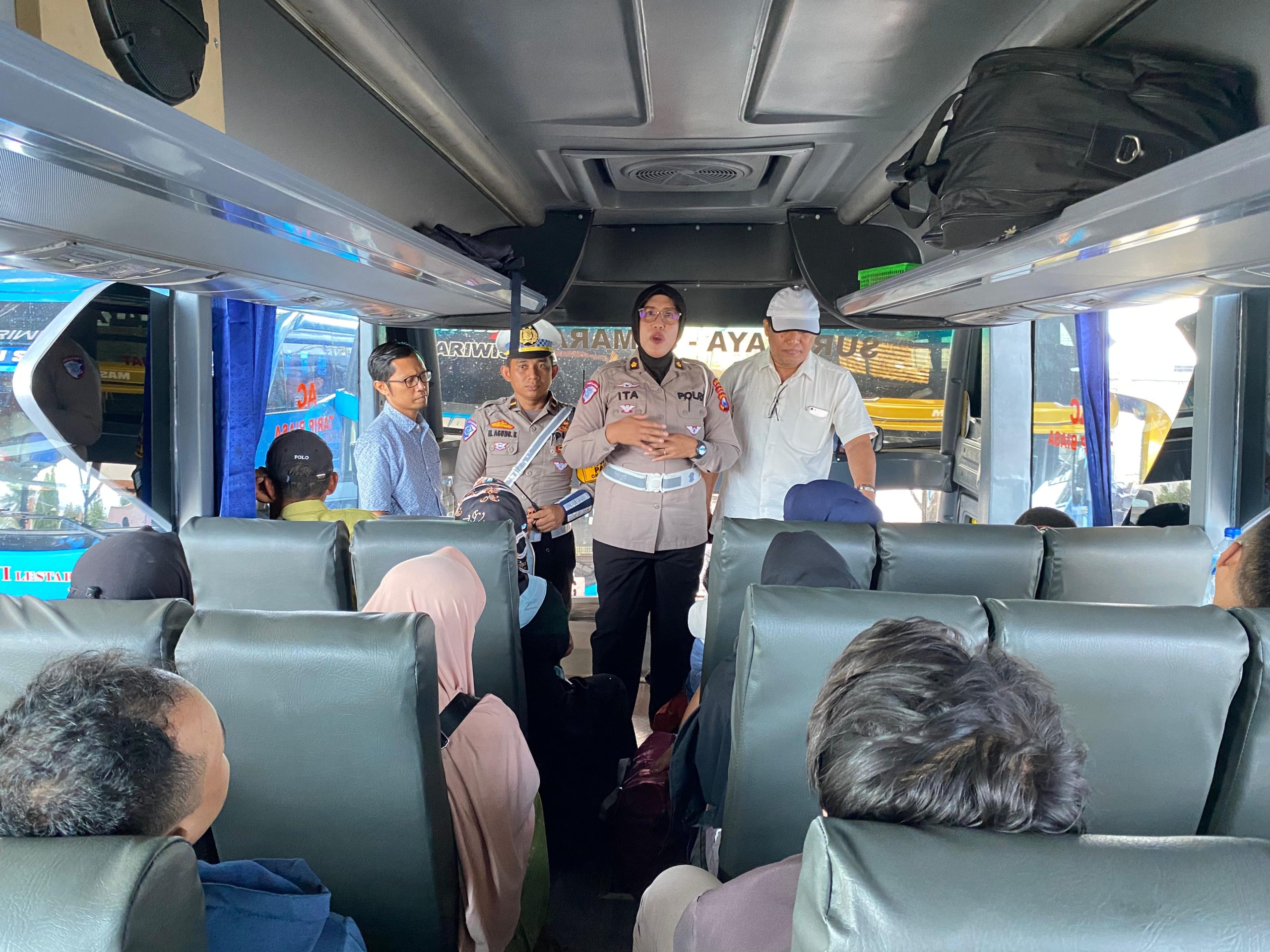 Unit Kamsel Satlantas Polres Lamongan Dampingi Tim Inspeksi Subditkamsel Ditlantas Polda Jatim
