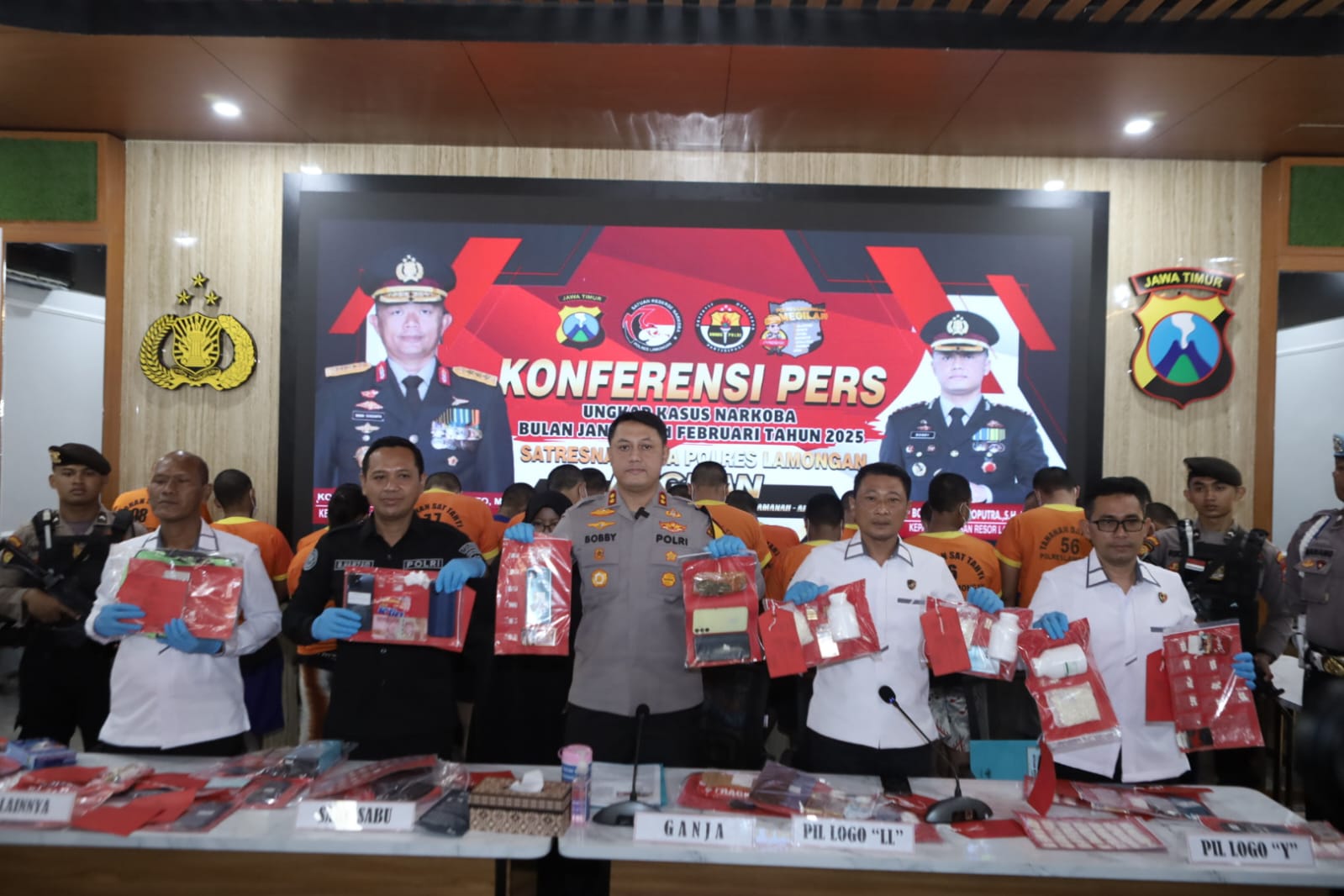 Polres Lamongan Berhasil Ungkap 29 Kasus Narkoba, 39 Tersangka Diamankan