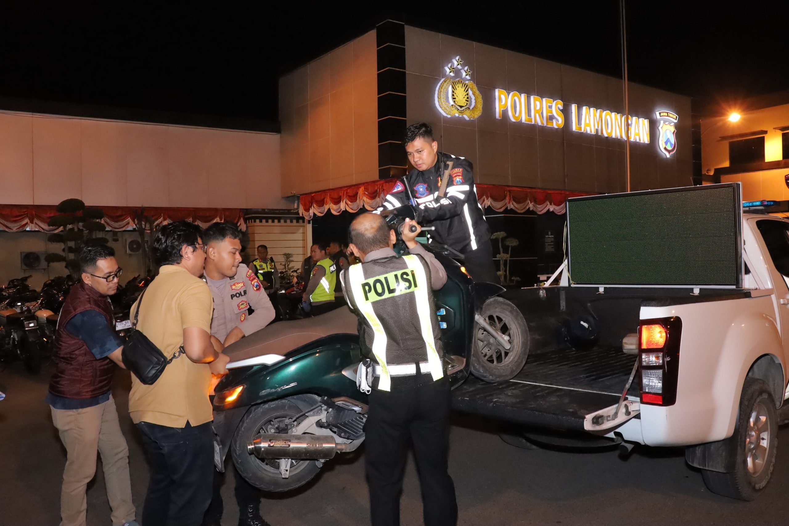 Polres Lamongan Gelar Operasi Brantas Knalpot Brong, Jelang Pengesahan Warga baru PSHT